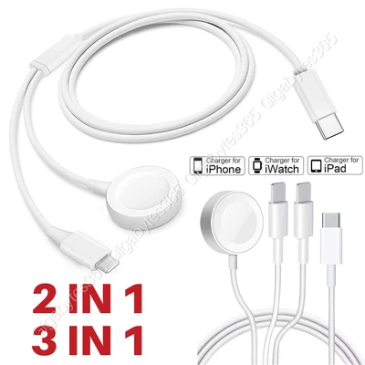 $15.91 • Buy For Apple Watch IWatch SE 6 5 4 3 2 1 IPhone XR 3 In1 PD Magnetic Charger Cable