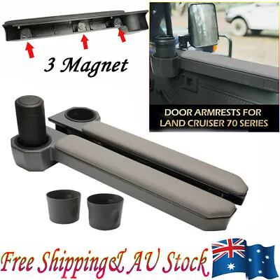 RH&LH Magnet Door Armrest Cup Holder For Land Cruiser 70 76 79 Series Hj75 Hzj75 • $112.10