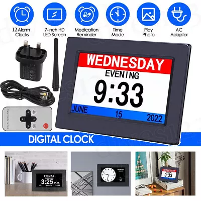 Digital Day Calendar Clock Fit Memory Loss Elderly Seniors Dementia Alzheimer's • £28