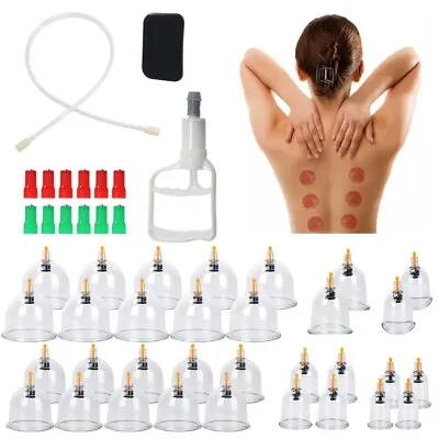 32 Cups Set Medical Chinese Body Vacuum Cupping Healthy Suction Therapy Massage • $24.55