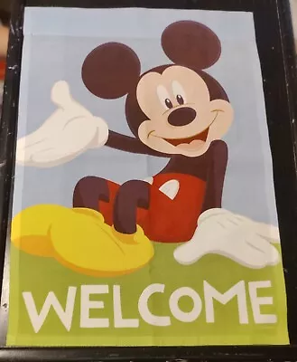 Walt Disney Mickey Mouse Welcome Outdoor Flag • $10