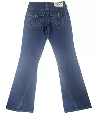 True Religion 29 X 35 Joey Flare Twist Seam Mid-Rise Dark Wash Jeans • $49.99