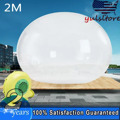 2M Inflatable Commercial Grade PVC Clear Eco Dome Camping Bubble Tent W/Air Pump • $546