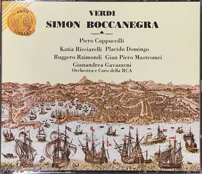 Signed By PLACIDO DOMINGO Verdi Simon Boccanegra Gavazzeni RCA Victor 2CD MINT • $129.99