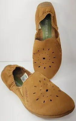 Merrell Barefoot Life Spice Glove Flat Shoe Women's Size 5 Tan Nubuck Stretchy • $29.10