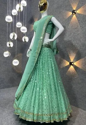 Pakistani Bridal Anarkali Lehenga Choli Dress Party Wear Gown Bollywood Indian • £47.99