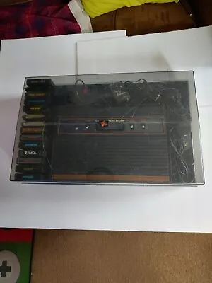 Vintage Atari 2600 Console Woodgrain 14  Games  Paddles Joysticks & Power Cor • $159.99