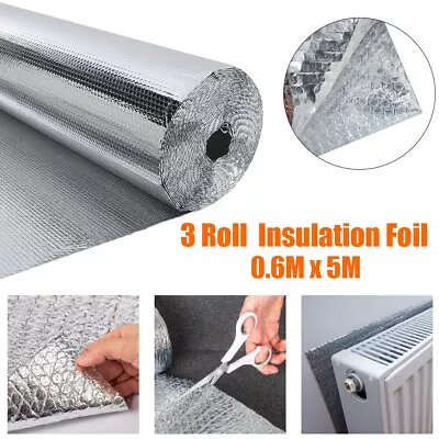 5M-50M Roll Bubble Foil Insulation Shed Commercial Floor Wall Roof Sheds • £7.99
