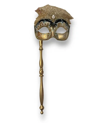 £19 • Buy Opera Eye Mask On Stick Masked Ball 17th Century Ladies Fancy Dress