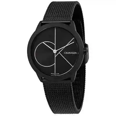 Calvin Klein Minimal Quartz Black Dial Ladies Watch K3M5245X • $45.99