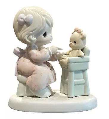 Precious Moments  Sharing” PM942~Porcelain~Figurine~Bear~High Chair • $18.99