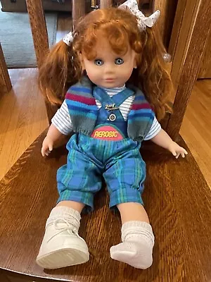 Zapf Creation 20  Doll W Sleepy Eyes Red Hair Blue Eyes Original Outfit Aerobic • $30