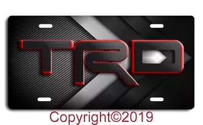 Toyota TRD Unique Carbon VANITY LICENSE PLATE Car Truck Sports Tag Dark And Red • $16.65