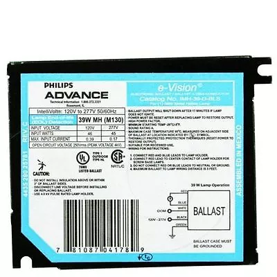 IMH-39-G-BLS Philips Advance MH HID 39W Electronic Ballast 120-277V • $62