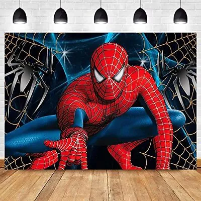 $15.96 • Buy Spiderman Themed Photo Background Superhero Super Photography Backdrops For 