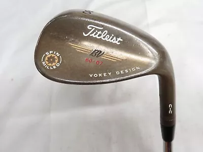 Used Titleist Vokey Design BV Spin Milled Oil Can 60 Lob Wedge Wedge Flex Steel • $14.99