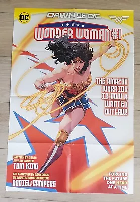 WONDER WOMAN #1 Dawn Of DC Comic 1 Promo Wall Poster Original Tom King Outlaw • $14.99