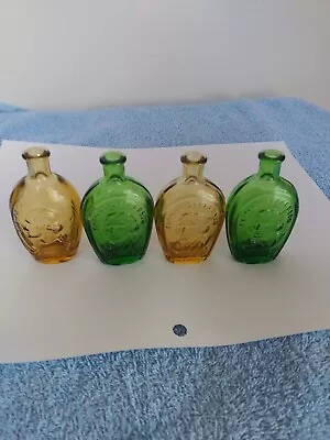Vintage Wheaton Miniature Glass Bottles Set Of 4 • $8.99