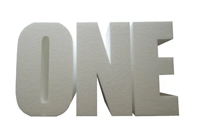 £215 • Buy TABLE BASE LETTERS, Text Says 'ONE'.  750mm High, 300mm Thick. For Events.