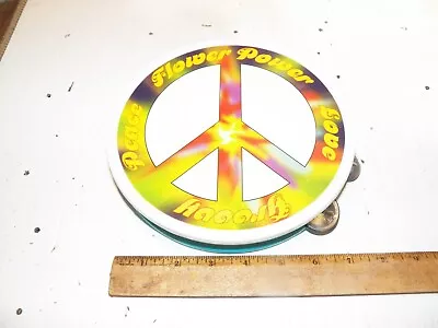 Vintage Hippie Tambourine - Flower Power Peace Love Groovy • $11.99