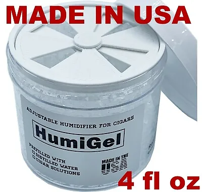 Cigar Humidifier For Humidor 4 Oz PRECHARGED Adjustable 65%-70% Made In USA • $16.99