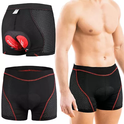 5D Gel Pad Cycling Shorts Quick Dry Gel Filled Bicycle MTB Underpants For Men US • $11.98