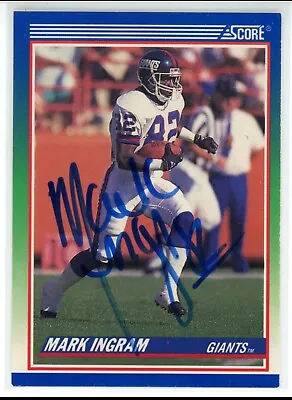 1990 Mark Ingram Score Hand Signed Auto Autograph Card New York Giants Eagles • $9.99