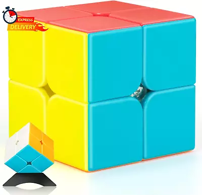 Speed Cube 2X2X2 Stickerless Frosted Triangle Puzzle Magic Cube • $15.74