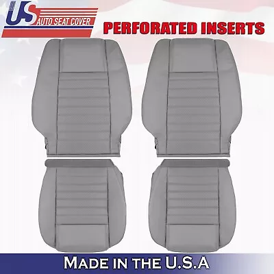 2005 To 2009 For Ford Mustang GT Front 2 Top & 2 Bottom Leather Seat Covers Gray • $573.73