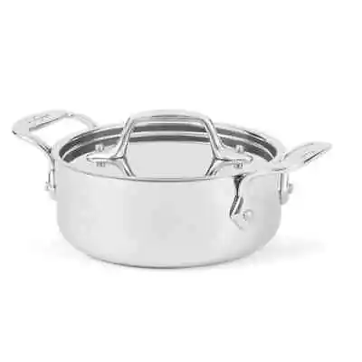 All-clad D3 Stainless 3-ply Bonded Cookware Mini Casserole With Lid 1 Quart • $69.99