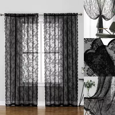 Single Panel Rod Pocket Curtains Living Room Luxury Home Decor Window Curtain • $14.94