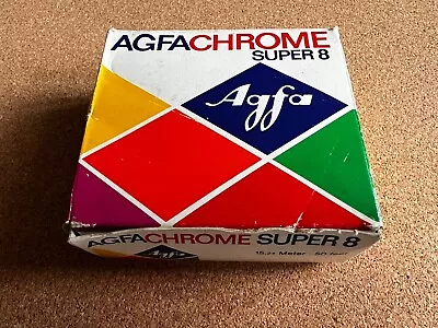 AGFACHROME SUPER 8 Cine Camera Film Cartridge 50Ft Unopened • £15