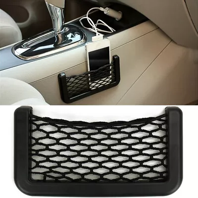 4 PCS Auto Car Interior Accessories Edge Black Elastic Net Storage Phone Holder • $19.99