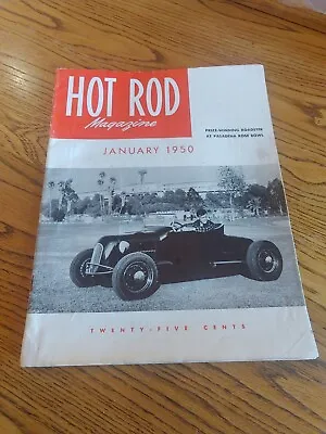 Hot Rod Magazine January 1950 Prize Winning Roadster At Pasadena Rose Bowl • $19.75