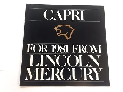 1981 Mercury Capri 12-page Original Sales Brochure Catalog -  Black Magic Deluxe • $9.56