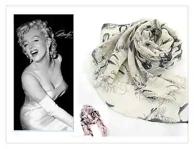 Marilyn Monroe Sketch Style Lady Women Soft Scarf Scarves Shawl  Headscarf Stole • £4.99