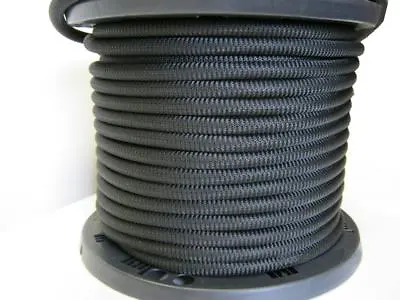 3/8  500 Ft Bungee Shock Cord Black Marine Grade Heavy Duty Shock Rope Tie Down • $171