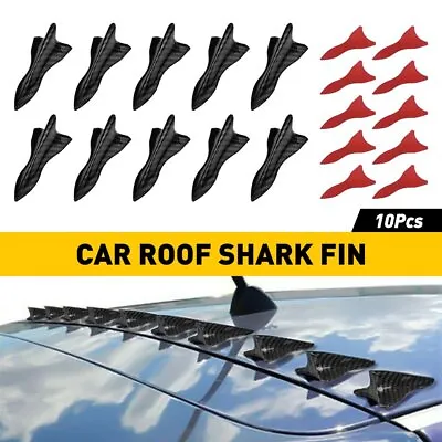 10X Car Roof Bumper Diffuser Spoiler Lip Wing Splitter Carbon Style Shark Fin US • $13.99