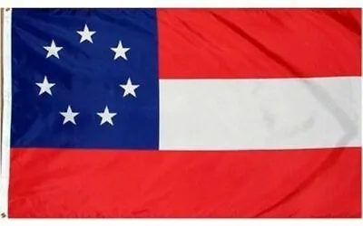  3x5 Ft  7 Star 1st National Stars & Bars CSA Civil War Flag Print Polyester • $8