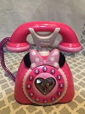 Disney Minnie Mouse Pink Telephone 7  Happy Helpers Talking Toy - Works • $8.49