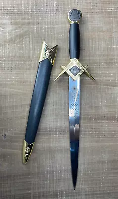 15.5  Masonic Free Mason Medieval Fixed Blade Short Sword Knife Dagger • $19.45