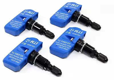 4 TPMS Tire Pressure Sensors Mercedes Benz Gloss Black Aluminum Valve Stems • $93.07