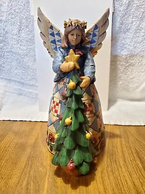 $29.95 • Buy Jim Shore Heartwood Creek Angel With Christmas Tree 105172 EARLY ONE 2002 81/2 