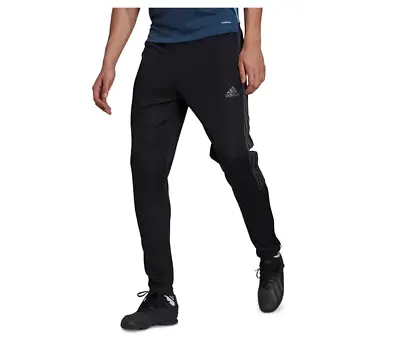 Adidas Tiro Pants Mens Small AeroReady Soccer Track Training Black Dark Grey • $37.99