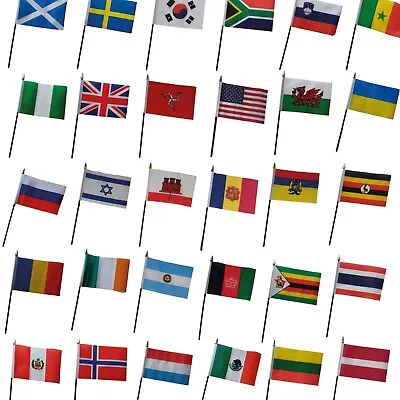 £2.99 • Buy Table Desk Top Flag All Countries No Base Huge Choice FREE UK Delivery!