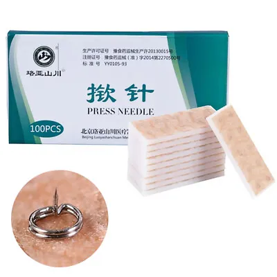 Acupuncture For Ear Massage Needles Acupuncture Press Relaxation 100Pcs • $5.64