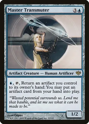 Master Transmuter Conflux HEAVILY PLD Artifact Blue Rare MAGIC MTG CARD ABUGames • $2.09