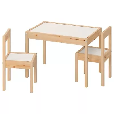 IKEA LÄTT Children's Table With 2 Chairs White/pine • £39