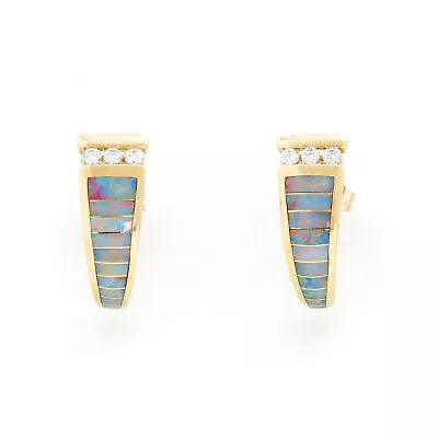 KABANA 14K YELLOW GOLD SMALL OPAL EARRINGS Item# J1136 • $1150