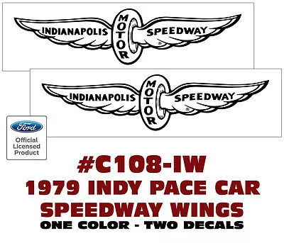 Sp C108-iw 1979 Mustang Pace Car - Indianapolis Motor Speedway - Decal Set - Two • $27.95
